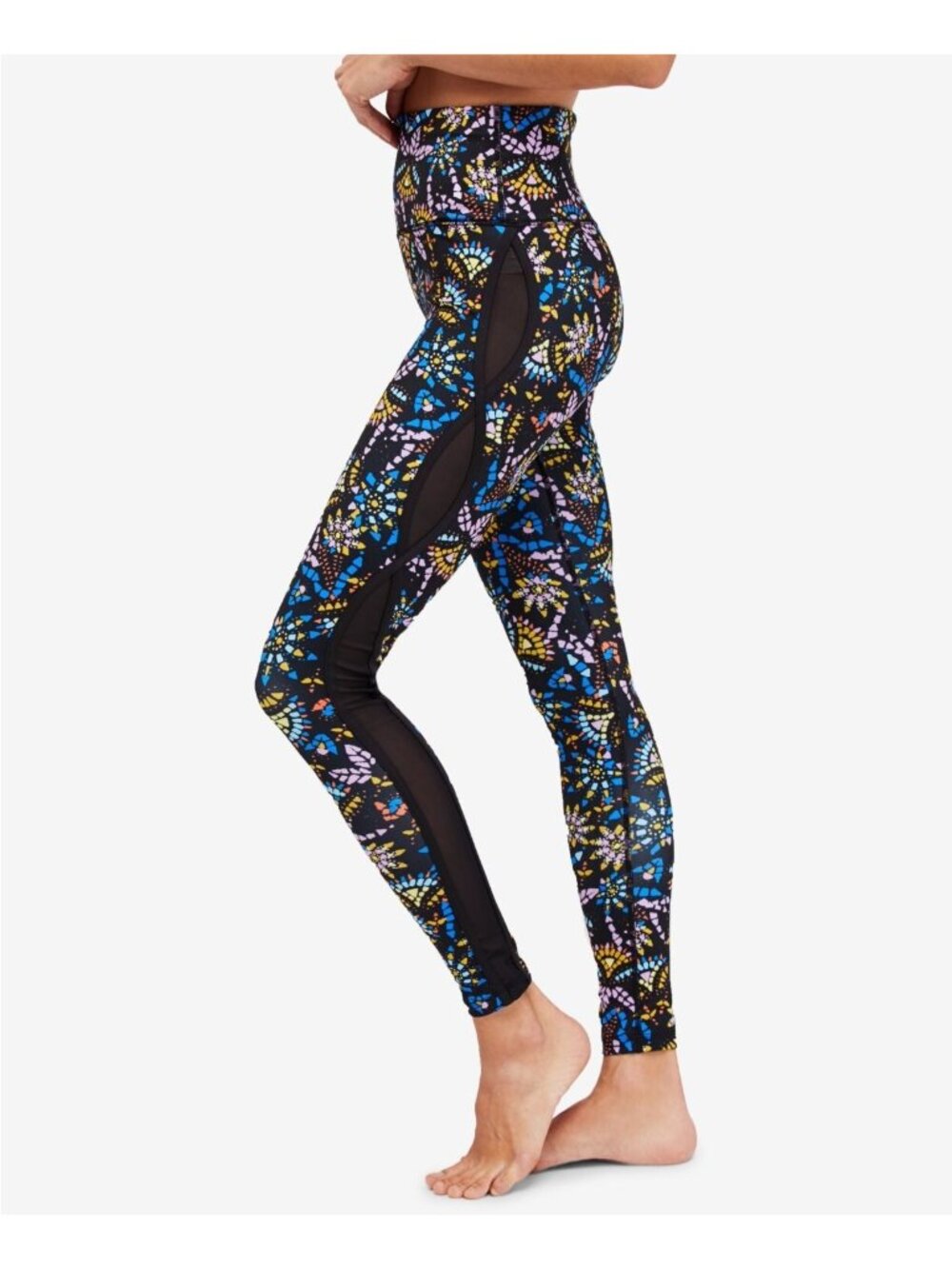 Free People Movement Liza Illusion Mesh Quick Dry High Rise Leggings Size Medium